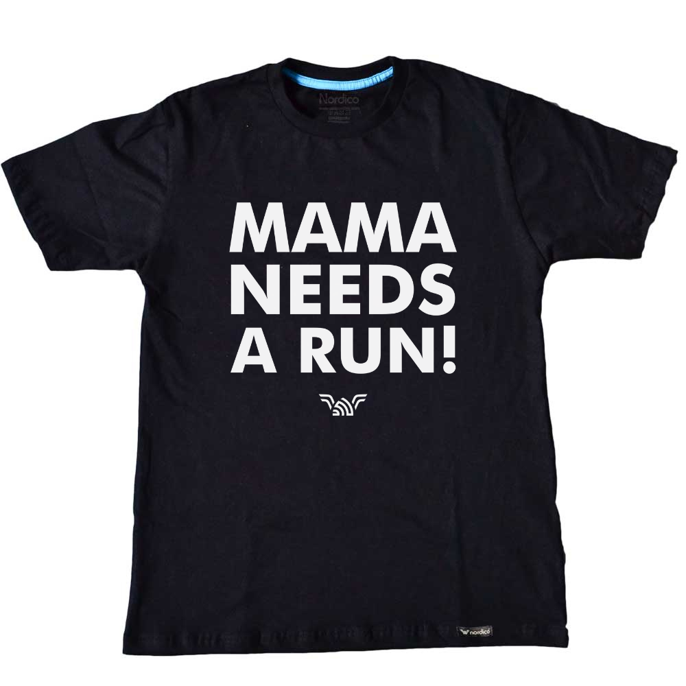 Tech Tencel Modal MAMA T-shirt in black