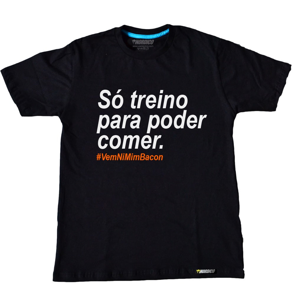 Tech Tencel Modal T-Shirt Just Workout to Eat, Black