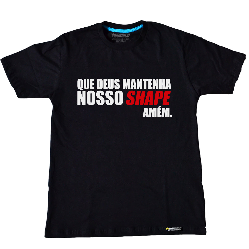 Tech Tencel Modal T-Shirt May God Keep Our Shape color black